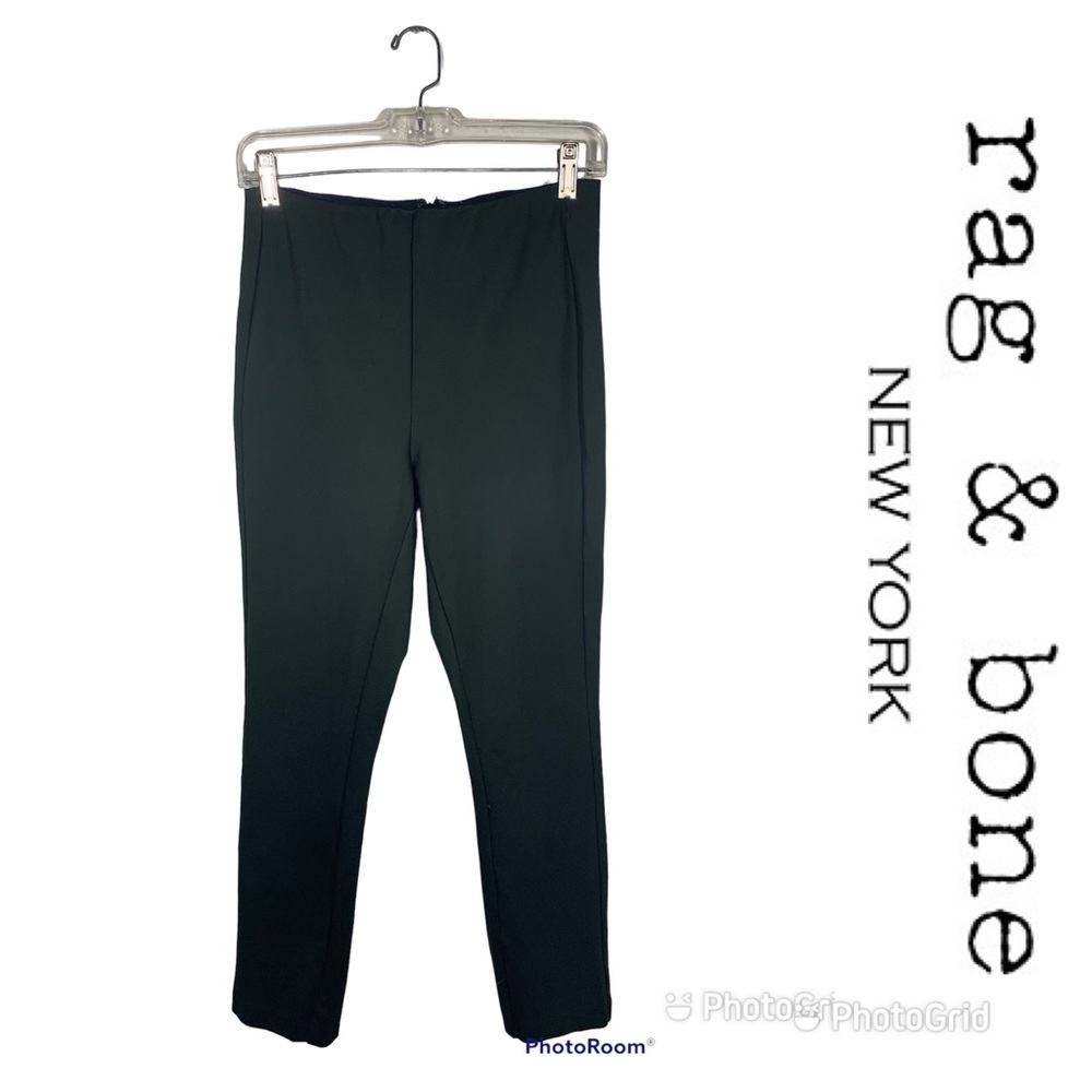 RAG & BONE Leggings Women’s 4 Dark Green Seamed Back Ankle Zip LIKE NEW!